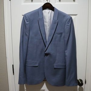 TOPMAN Slate Blue Single Breasted Blazer Size 38R NWOT